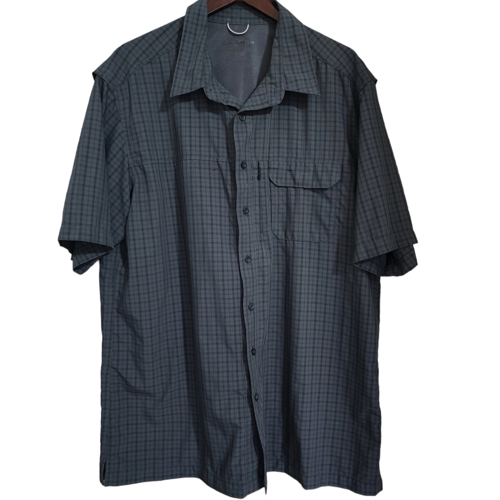 Eddie Bauer Breathable Short Sleeve Plaid Shirt - XL Tall